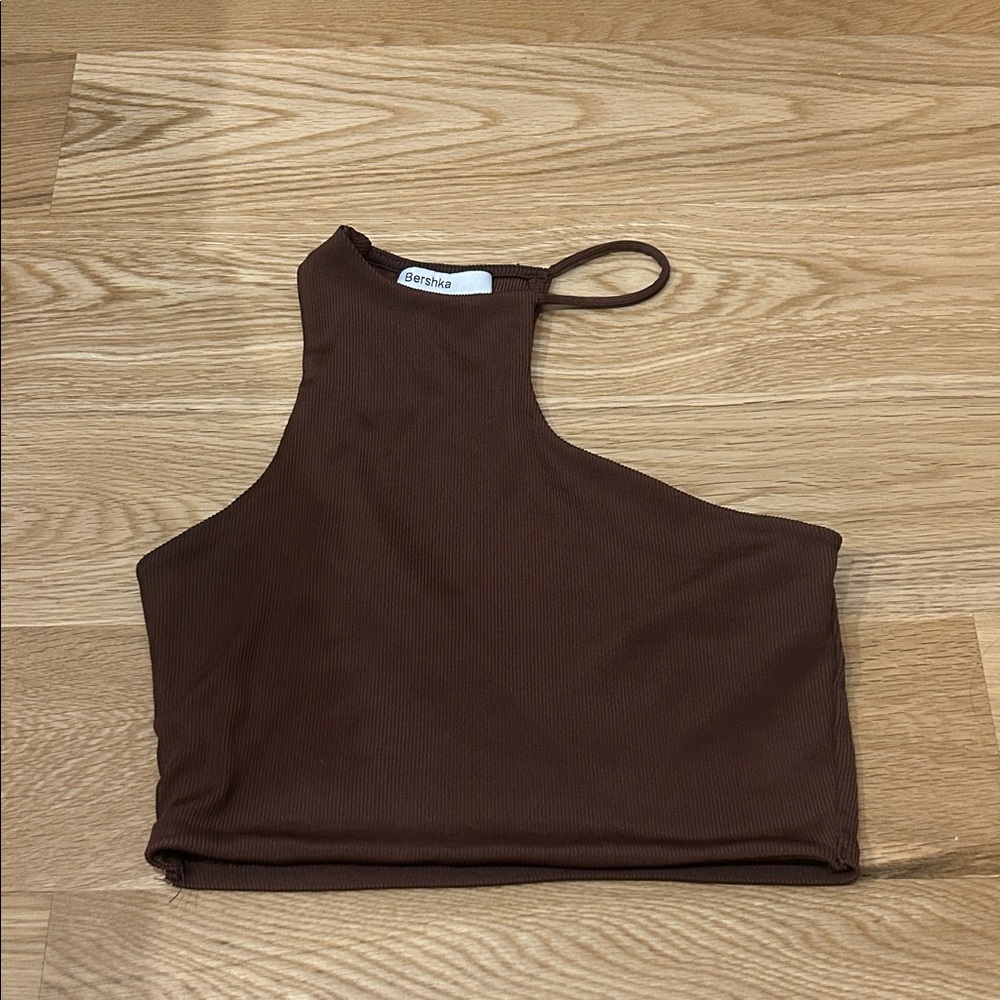 Bershka Dark Brown Women's Crop Top